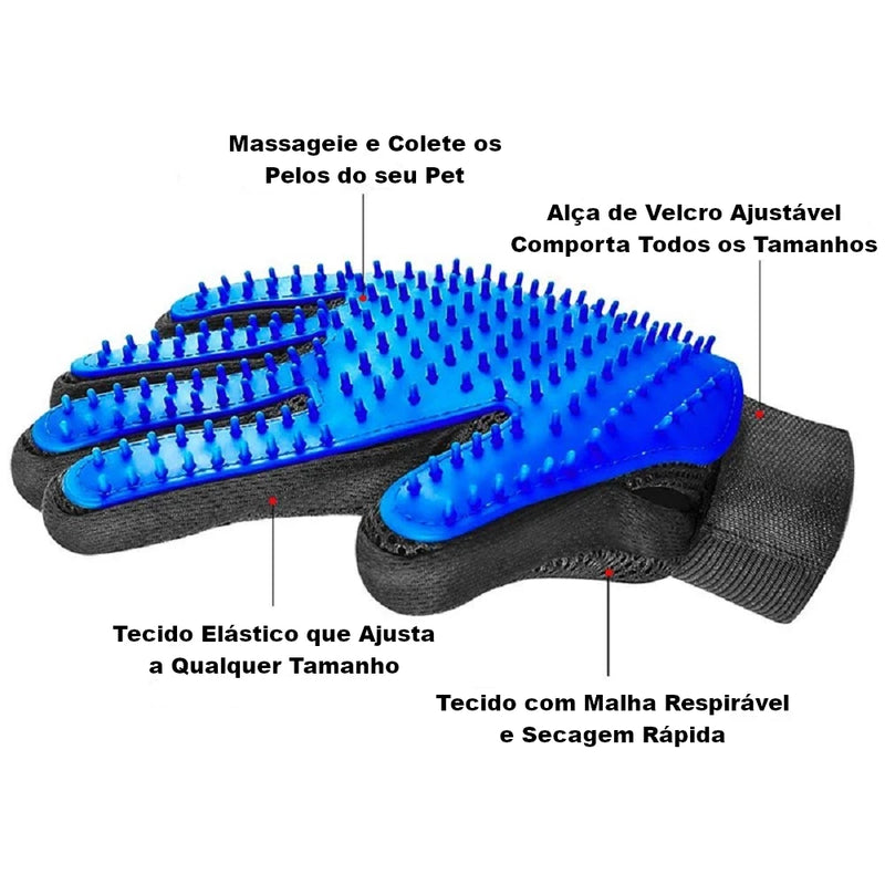Luva Removedora de Pelos para Cães e Gatos