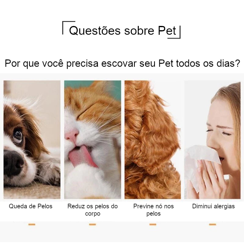 Escova Removedora de Pelos para Pets