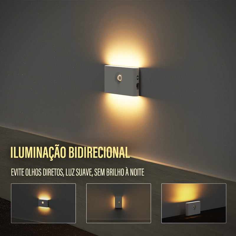 Lâmpada de LED com sensor de presença e carregamento USB