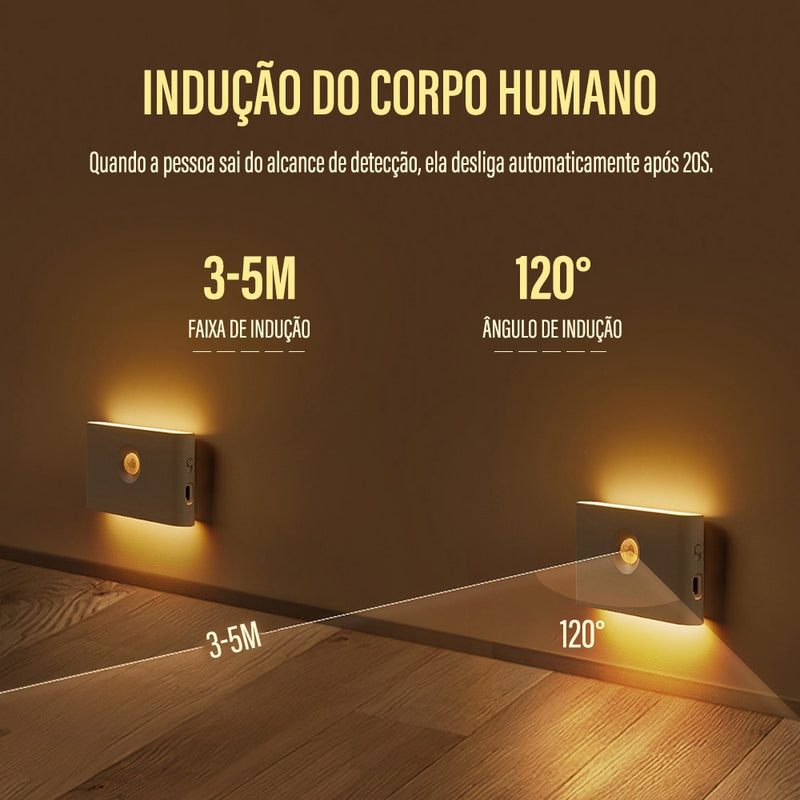 Lâmpada de LED com sensor de presença e carregamento USB