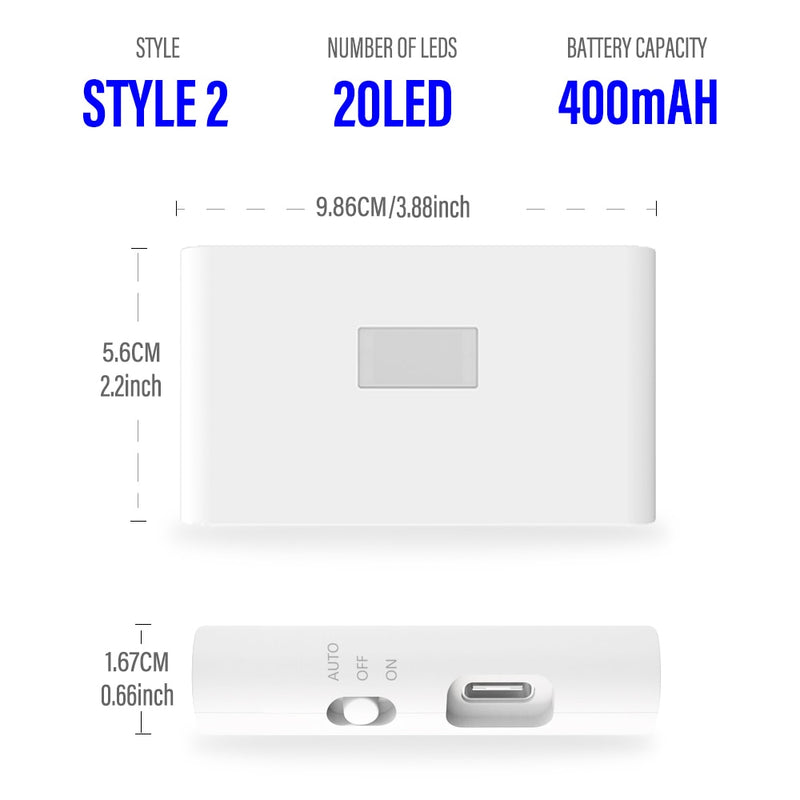 Lâmpada de LED com sensor de presença e carregamento USB